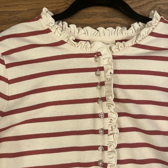 **SOLD** Sezane Gael Mariniere Stripe Ruffle Top - Picture 6 of 8